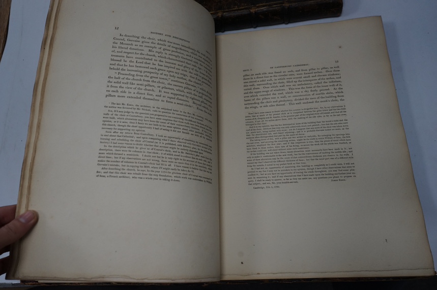 Gostling, William - A Walk in and about the City of Canterbury, with many observations not to be found in any description hitherto published ... 2nd edition (corrected), portrait frontis., large folded city plan (with fo